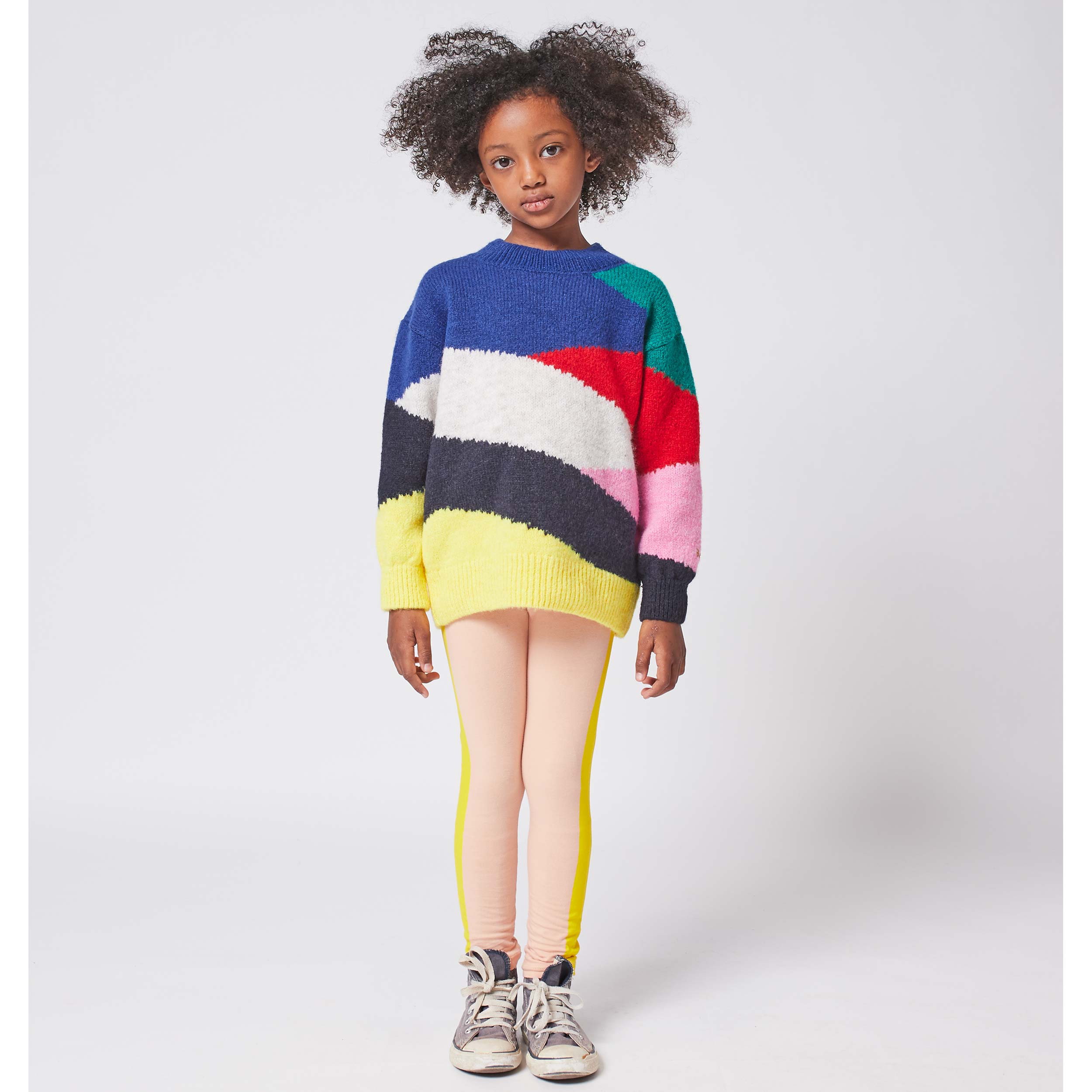 Color Block Knitted Jumper (6694233014335)