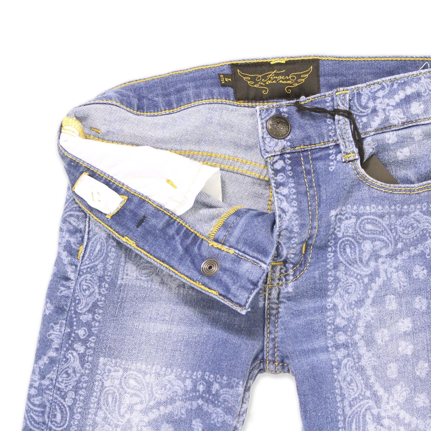 Jeans Tama Mid Blue Bandana-Fille-FINGER IN THE NOSE-Maralex Paris (1975830478911)